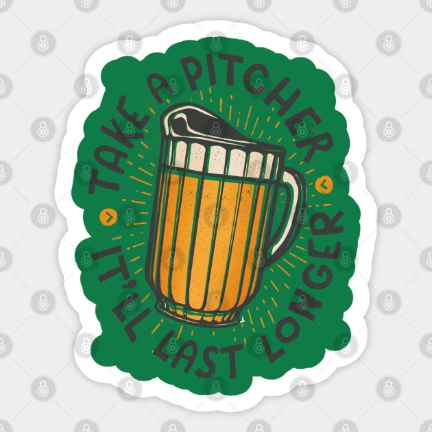 Take a Pitcher Sticker by Gintron